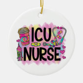 Coole und farbenfrohe ICU Nurse Large Keramik Ornament (Vorne)