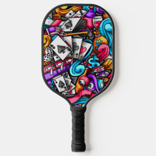 Coole und farbenfrohe Las Vegas Casino Glücksspiel Pickleball Schläger