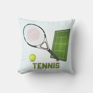 Coole und farbenfrohe Tenniselemente Kissen