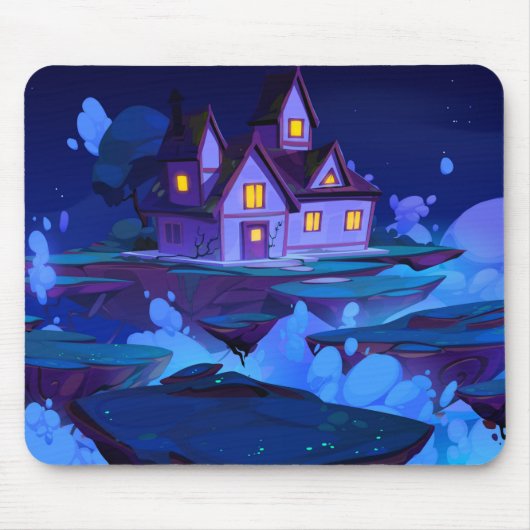 Coole und farbenfrohe Weihnachtshaus Mousepad (Vorne)