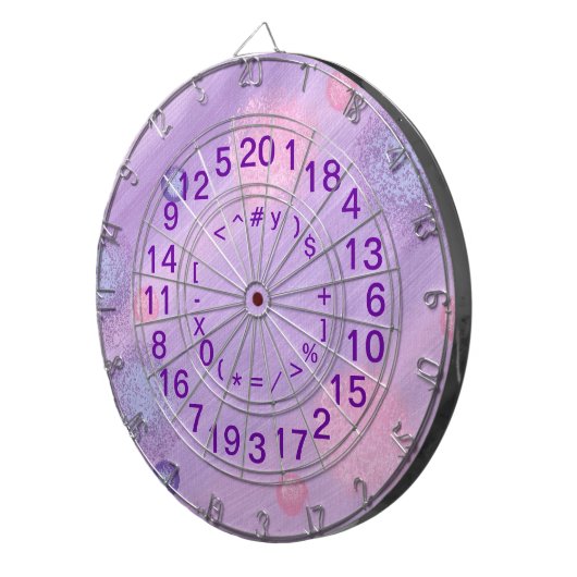 Coole und Fun-Math-Spielnummern Dart Board Dartscheibe (Vorderseite rechts)