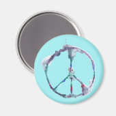 Coole und Funky Peace Sign Magnete Magnet (Vorderseite/Rückseite)