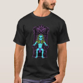 Coole und gruselige Alien Pharao Alte Ägypten Pyra T-Shirt (Vorderseite)