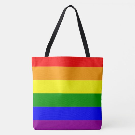 Coole und klassische Regenbogenflagge Tasche (Vorderseite)