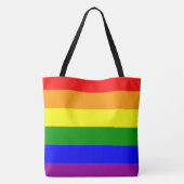 Coole und klassische Regenbogenflagge Tasche (Rückseite)