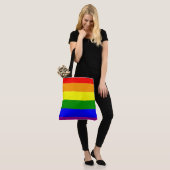 Coole und klassische Regenbogenflagge Tasche (Am Model)