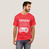 Coole und lustige Gamer T Shirt Gamer schlafen nie (Vorne ganz)