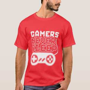 Coole und lustige Gamer T Shirt Gamer schlafen nie