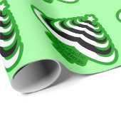 Coole und lustige Mustache Weihnachtsbaum individu Geschenkpapier (Rolleneckpunkt)