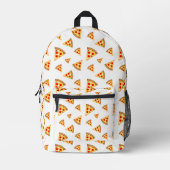 Coole und lustige Pizzaschnitte auf Weiß Bedruckter Rucksack (Vorderseite)