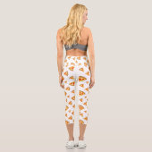 Coole und lustige Pizzaschnitte auf Weiß Capri Leggings (Rückseite)