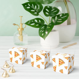 Coole und lustige Pizzaschnitte auf Weiß Geschenkschachtel