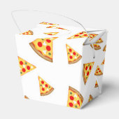Coole und lustige Pizzaschnitte auf Weiß Geschenkschachtel (Rückseite)