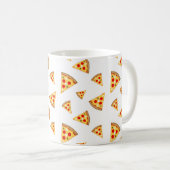 Coole und lustige Pizzaschnitte auf Weiß Kaffeetasse (VorderseiteRechts)