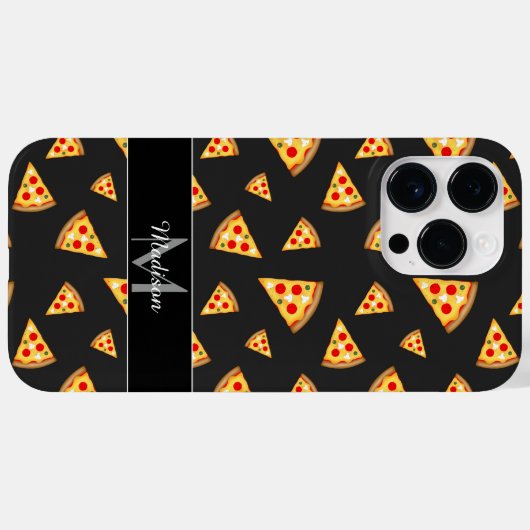 Coole und lustige Pizzaschnitte Monogram Case-Mate iPhone Hülle (Rückseite (Horizontal))