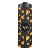 Coole und lustige Pizzaschnitte Monogram Thermosbecher (Vorderseite)