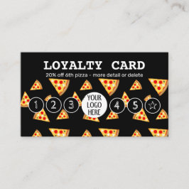 Coole und lustige Pizzaslicen - Ihr Logo Treuekarte
