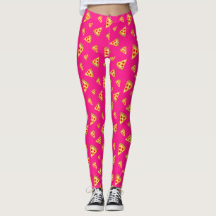 Coole und lustige Pizzaslicen in heißen Rosa Leggings