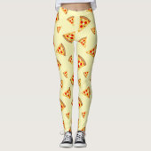 Coole und lustige Pizzaslicen, leicht gelb Leggings (Vorderseite)