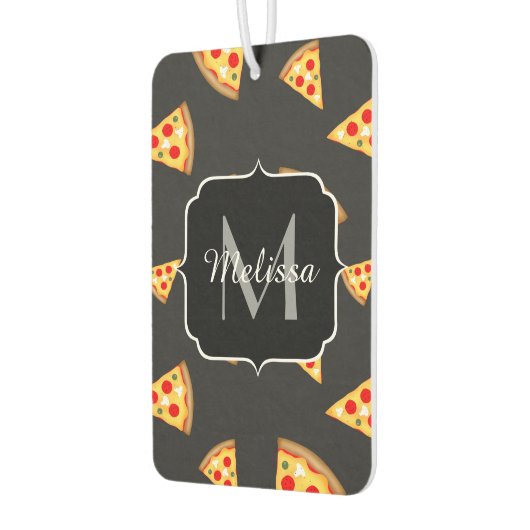Coole und lustige Pizzaslicmuster Monogram Autolufterfrischer (Links)