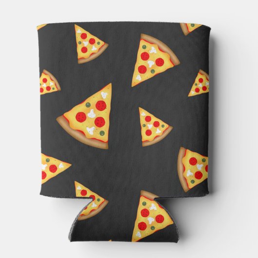 Coole und lustige Pizzaslicmuster Monogram Dosenkühler (Rückseite)
