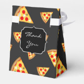 Coole und lustige Pizzaslicmuster Monogram Geschenkschachtel (Rückseite)