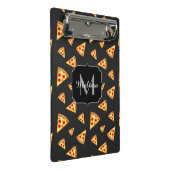 Coole und lustige Pizzaslicmuster Monogram Mini Klemmbrett (Schrägansicht)