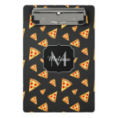 Coole und lustige Pizzaslicmuster Monogram Mini Klemmbrett (Vorderseite)