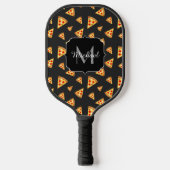 Coole und lustige Pizzaslicmuster Monogram Pickleball Schläger (Vorderseite)