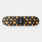 Coole und lustige Pizzaslicmuster Monogram Skateboard (Horizontal)