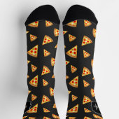 Coole und lustige Pizzaslicmuster Monogram Socken (Oben)