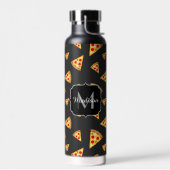 Coole und lustige Pizzaslicmuster Monogram Trinkflasche (Links)