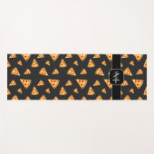 Coole und lustige Pizzaslicmuster Monogram Yogamatte (Vorderseite (Horizontal))