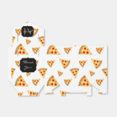 Coole und lustige Pizzaslicmuster Monogramm weiß Geschenkschachtel (Ungefaltet)