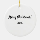 Coole und lustige Pizzaslicmuster Monogramm weiß Keramik Ornament (Hinten)