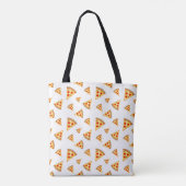 Coole und lustige Pizzaslicmuster Monogramm weiß Tasche (Rückseite)