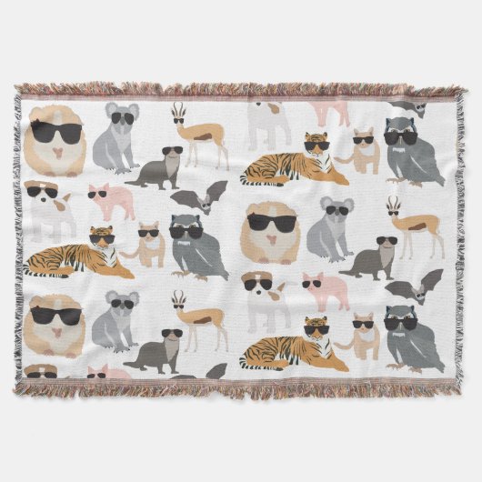 Coole und lustige Tiere mit Sonnenbrille Decke (Vorderseite)
