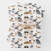 Coole und lustige Tiere mit Sonnenbrille Geschenkpapier Set (Beispiel)