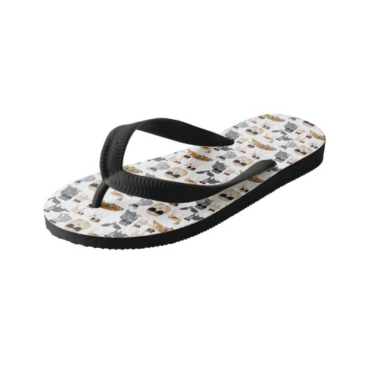 Coole und lustige Tiere mit Sonnenbrille Kinderbadesandalen (Schrägansicht)