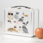 Coole und lustige Tiere mit Sonnenbrille Metall Brotdose (Beispiel)