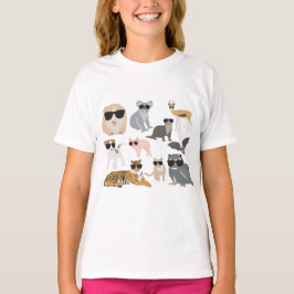 Coole und lustige Tiere mit Sonnenbrille T-Shirt