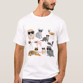 Coole und lustige Tiere mit Sonnenbrille T-Shirt