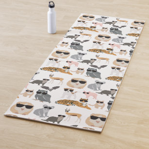 Coole und lustige Tiere mit Sonnenbrille Yogamatte