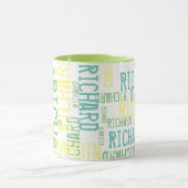 coole und moderne grüne Typografie Tasse (Zentrum)