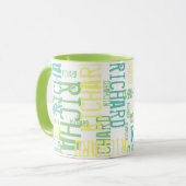 coole und moderne grüne Typografie Tasse (Vorderseite Links)