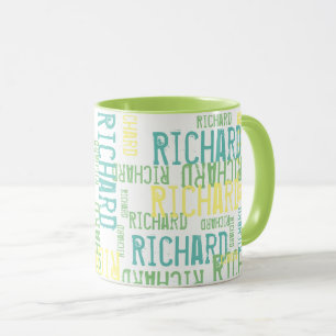 coole und moderne grüne Typografie Tasse