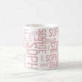 Coole und moderne Rosa Typografie Kaffeetasse (Mittel)