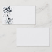 coole und saubere Naturkunst schwarz-weiß Visitenkarte (Vorne/Hinten)