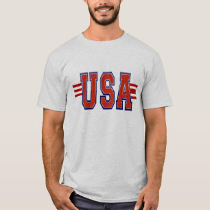 Coole und sportliche Patriotische USA - Rote Strei T-Shirt