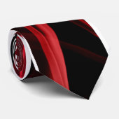 Coole und stilvolle Krawatte in Rot und Schwarz (Gerollt)
